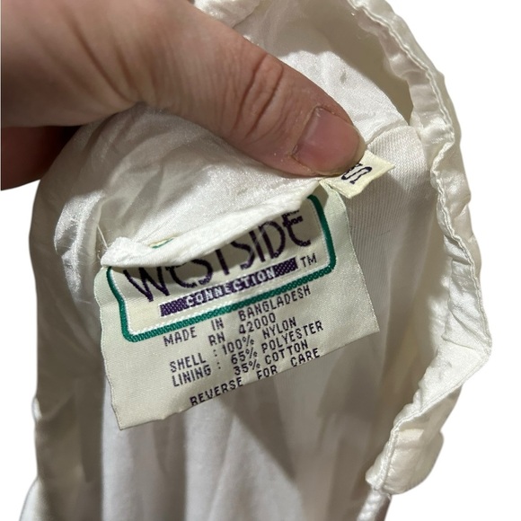 Vintage Westside Connection retro 80s 90s White rainbow Windbreaker jacket Sz Sm - Picture 7 of 7